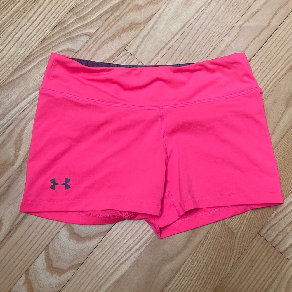 Neon pink under armour spandex